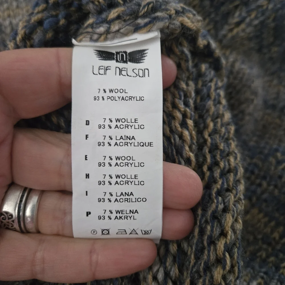 Leif Nelson Chunky Knit Hooded Men’s Sweater